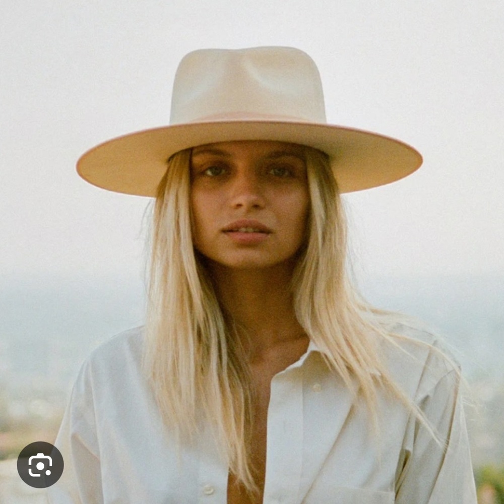 Lack Of Color Wool Rancher Ivory Fedora Hat in 100% Australian Wool.